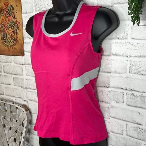 Nike DriFit Tennis Tank Top Shirt Workout Running Size Small Pink - Picture 1 of 6